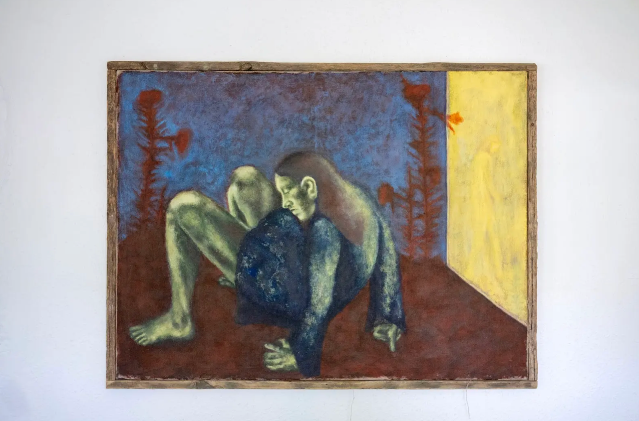 You can't escape your own existence but you can exist in your own escape by Karoline Hvidtfeldt shown in a home setting