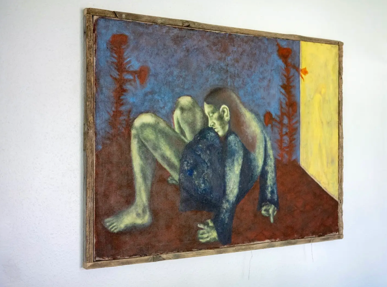 You can't escape your own existence but you can exist in your own escape by Karoline Hvidtfeldt shown in a home setting