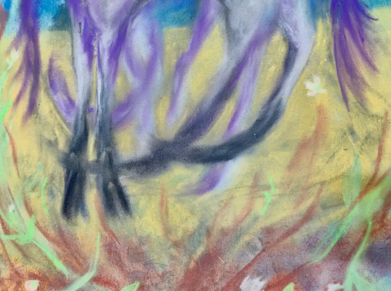 Detail of Moons by Stine Stubdrup