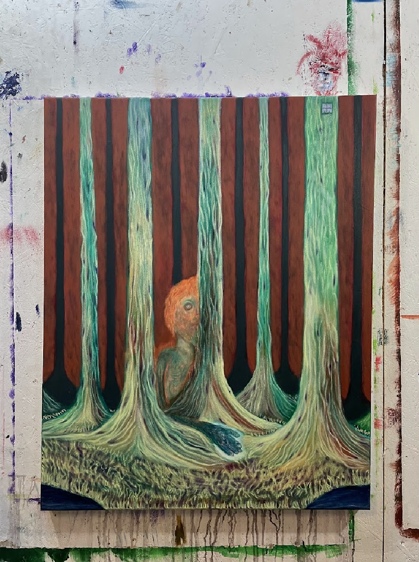 View of Bare Trees by Simon Topsøe Bangsted shown in a home setting