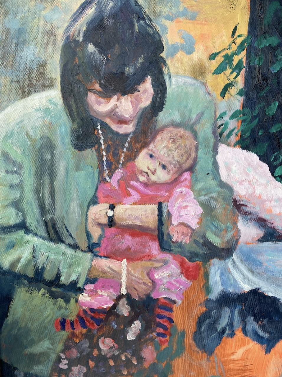 Detail of In a backyard by Jens Alfred Raahauge