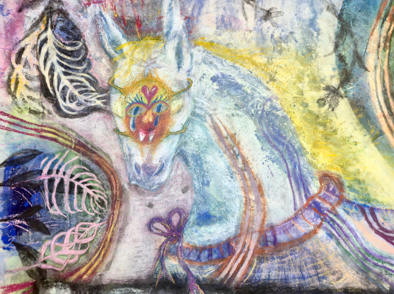 Detail of Horse with Mask by Stine Stubdrup