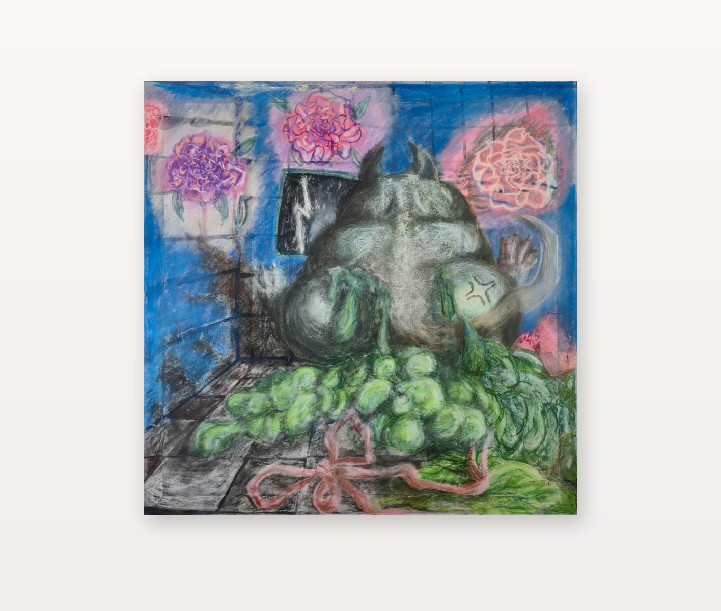 Watching TV by Stine Stubdrup shown in a home setting